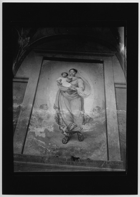 Affresco presente sulla facciata dell'Oratorio di Santa Maria delle Grazie