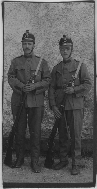 Angelo Gianini e Silvio Boscacci con la divisa della prima Guerra Mondiale