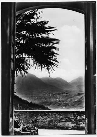Vista su Lugano dalla pensione Villa Barnabò
