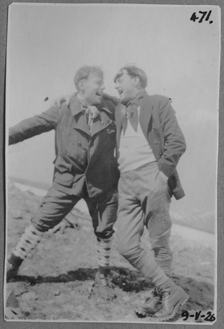 Ritratto degli architetti Chiattone e Montorfani mentre cantano