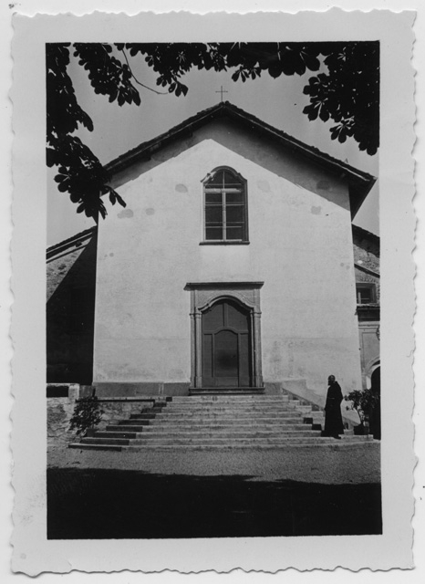 Facciata della chiesa del Convento di Bigorio prima del restauro