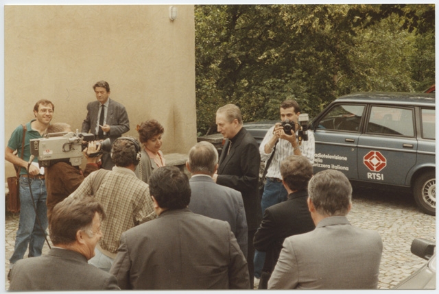 Arrivo dell'Arcivescovo Carlo Maria Martini al Convento di Bigorio