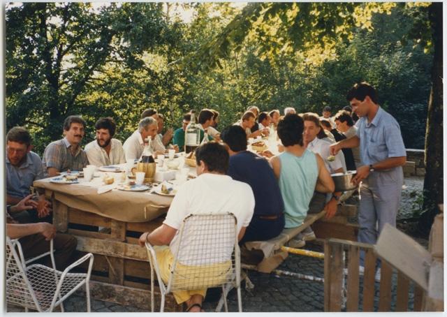 Pranzo per i festeggiamenti della fine dei lavori di restauro al Convento di Bigorio