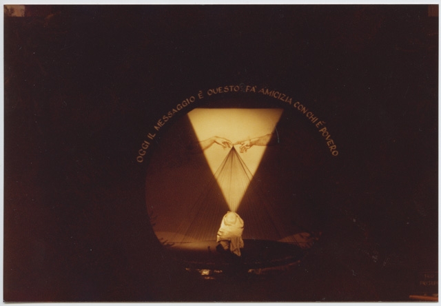 Presepe illuminato allestito al Convento di Bigorio