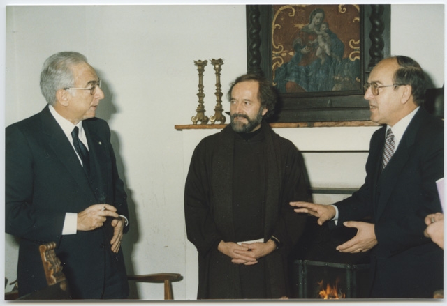 Incontro tra il presidente Cossiga e il presidente Furgler alla presenza di fra' Roberto Pasotti