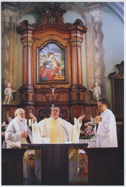 Celebrazione della messa in occasione dell'Ascensione al Convento di Bigorio