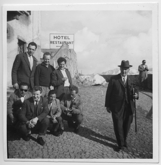 Operai della fabbrica d'orologi Frieden di Sala Capriasca in gita