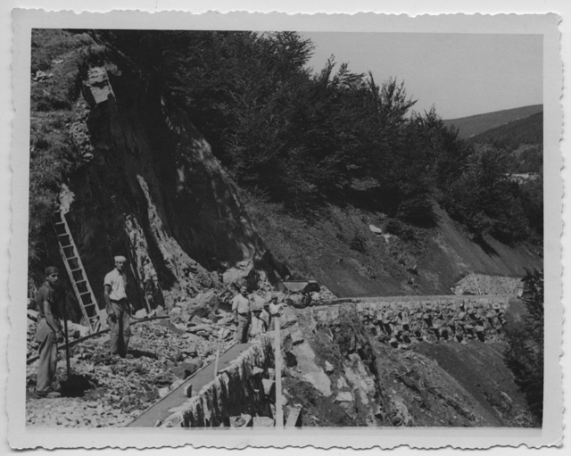 Costruzione della strada della Val Colla