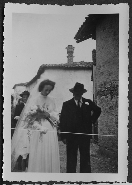 Taglio del nastro al matrimonio di Carmen Airoldi e Attilio Quadri