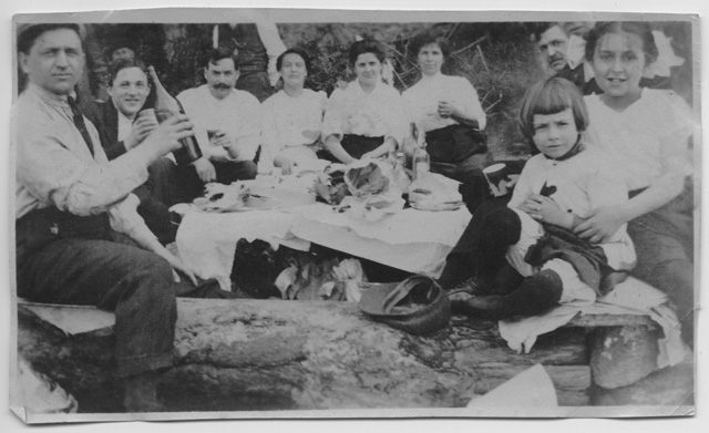 Gruppo a un pique nique