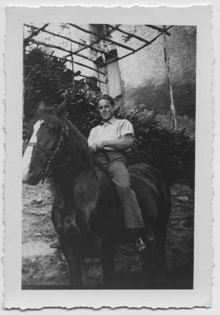 Ritratto di Daniele Storni su un cavallo