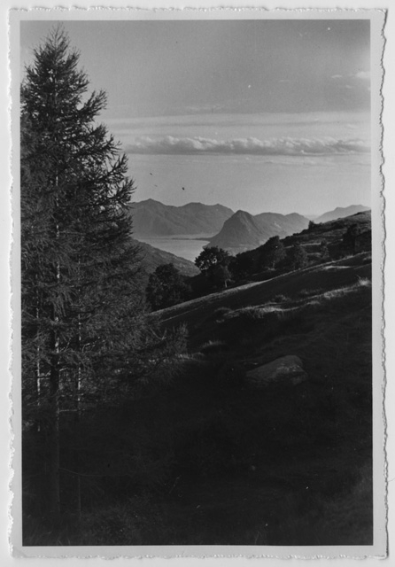 Veduta verso Lugano dai monti di Borís