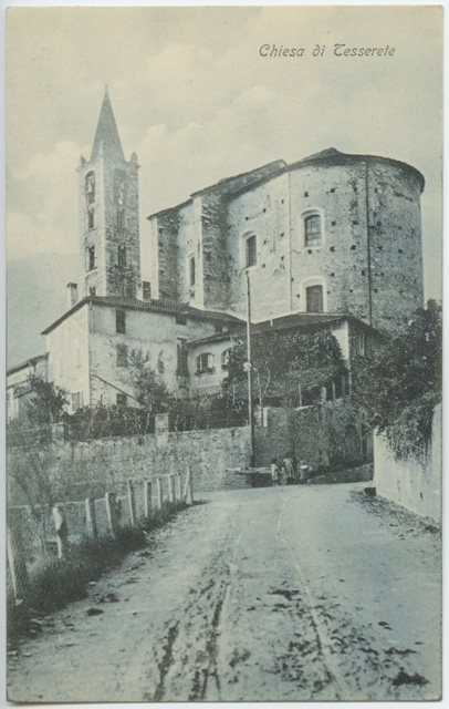 Cartolina di Tesserete con la chiesa di S. Stefano