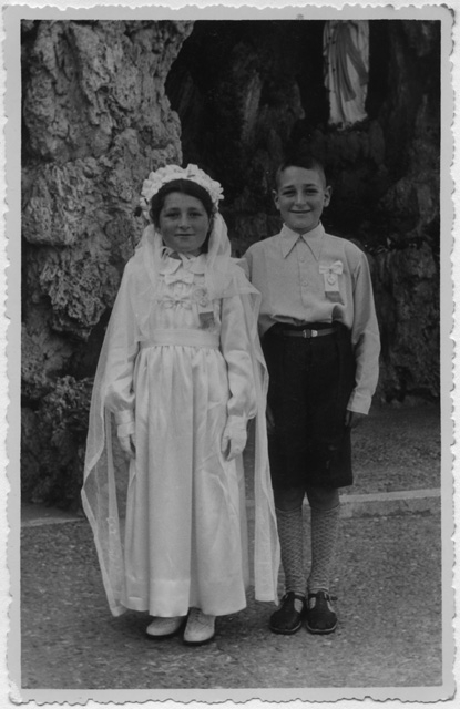 Edy e Giselda Maggi in occasione della prima comunione