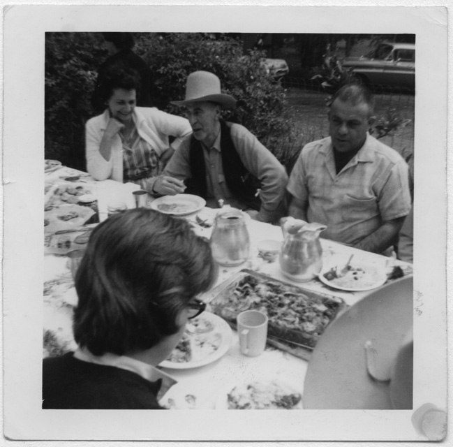 Pranzo con i parenti venuti dall'America