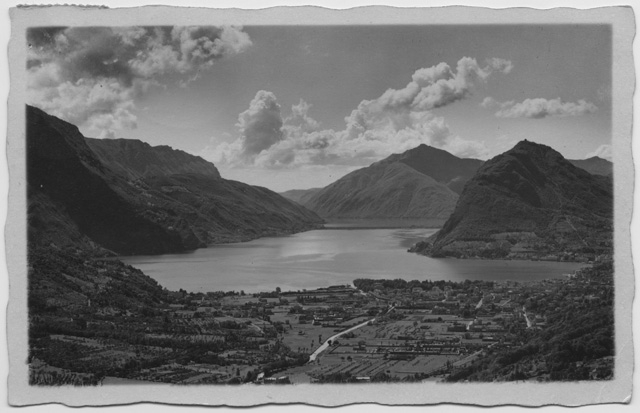 Veduta del lago di Lugano dall'Hotel Roveredo