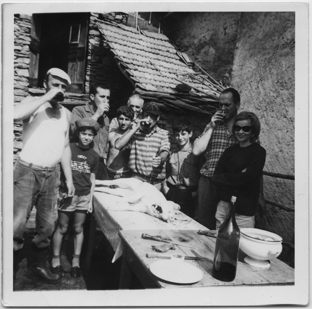 Ritratto di gruppo a Stinchè durante la mazza del maiale