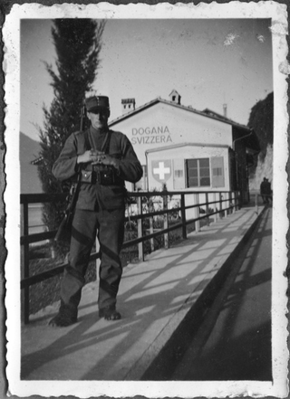 Ugo Fumasoli in servizio militare a Gandria