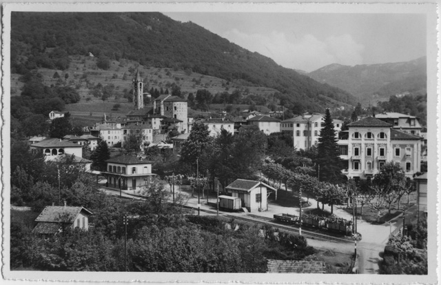 Cartolina di Tesserete con la stazione