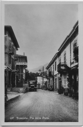 Cartolina del nucleo di Tesserete, Via della Posta