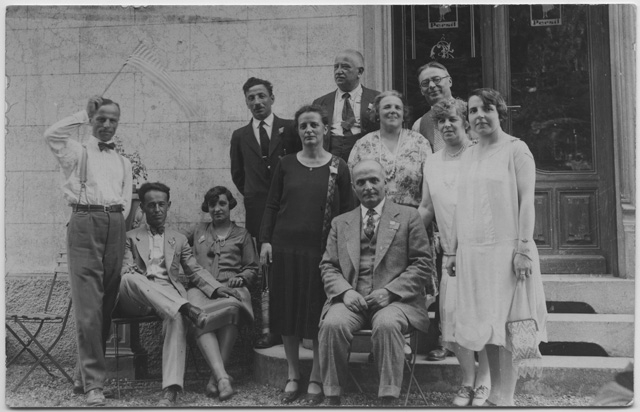 Ritratto di gruppo durante una riunione di emigranti ticinesi in California