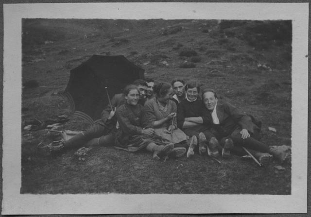 Ritratto di gruppo in montagna