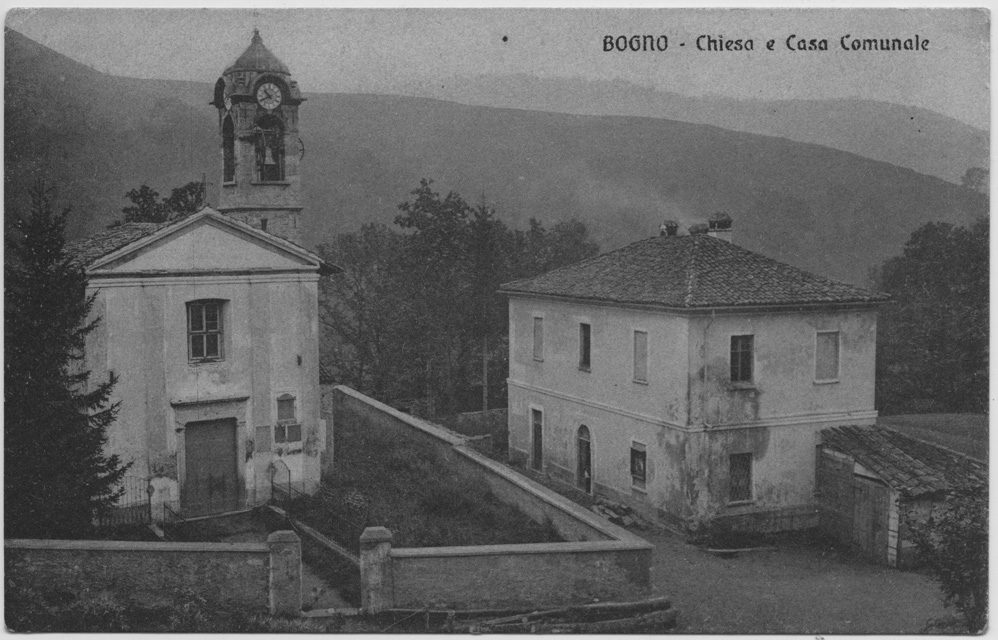 Cartolina della chiesa di Bogno