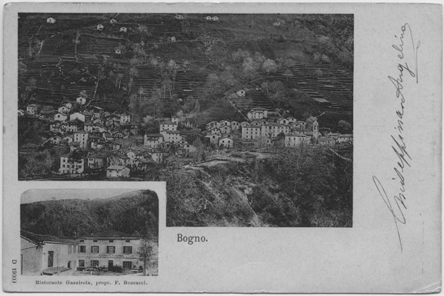 Cartolina di Bogno con il Ristorante Gazzirola