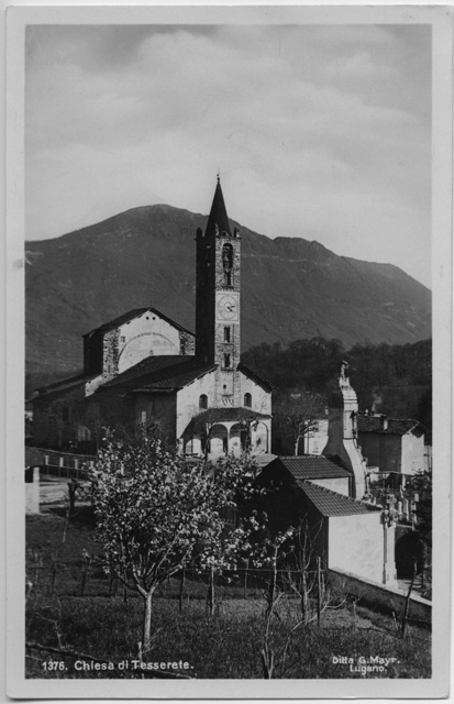 Cartolina della Chiesa S. Stefano di Tesserete