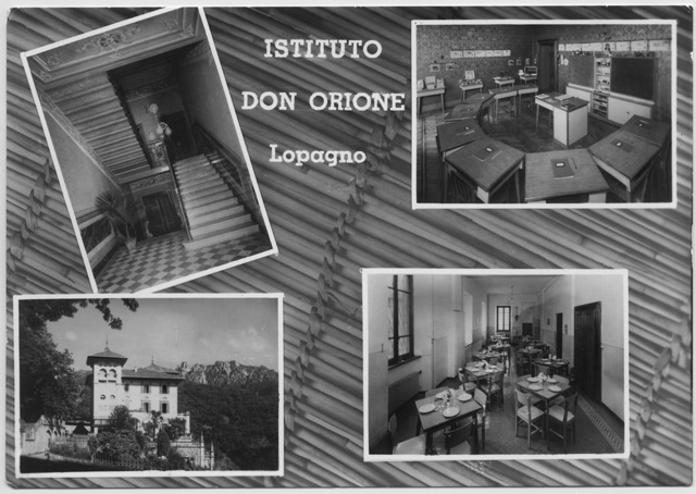 Cartolina dell'Istituto Don Orione di Lopagno