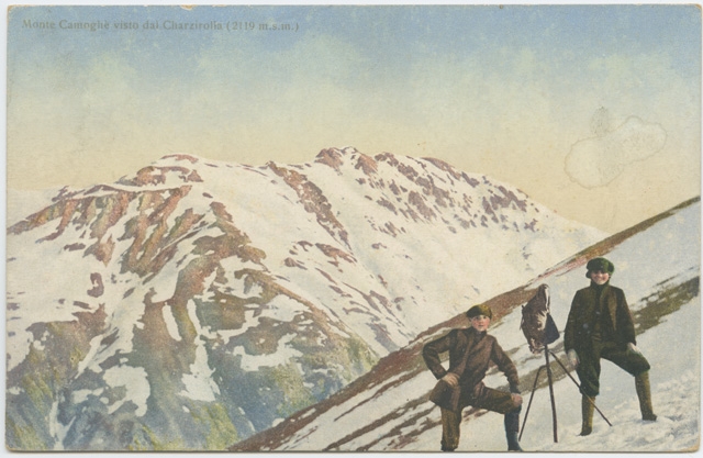 Cartolina illustrata del Monte Camoghè