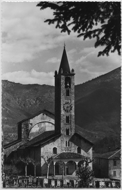 Cartolina della chiesa di Santo Stefano a Tesserete