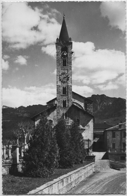 Cartolina della chiesa di Santo Stefano a Tesserete