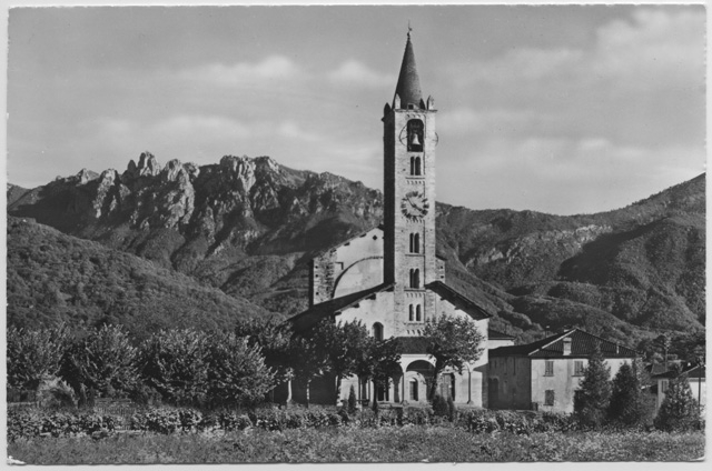 Cartolina della chiesa di Santo Stefano a Tesserete