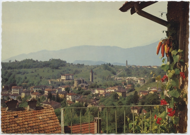 Cartolina di Tesserete vista da Campestro