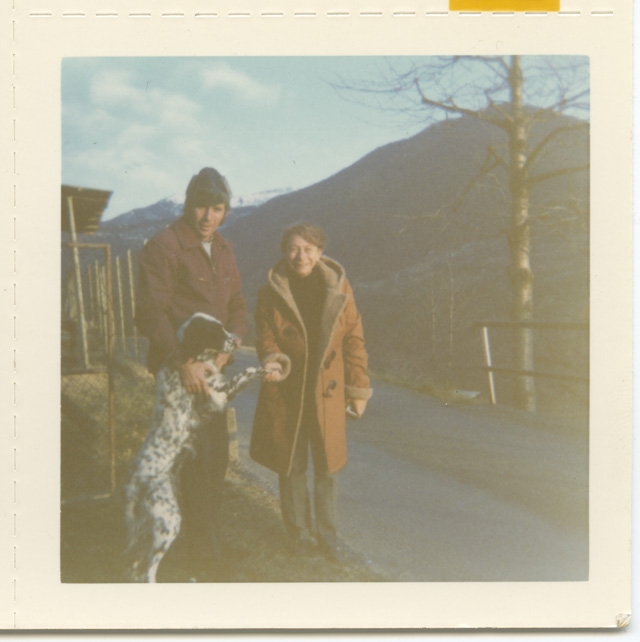 Quirico Quirici con la cugina emigrata in america sulla strada per Treggia