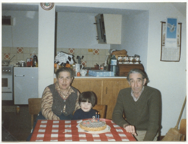 Compleanno di Matthias Gianini con i nonni Agnese e Ugo