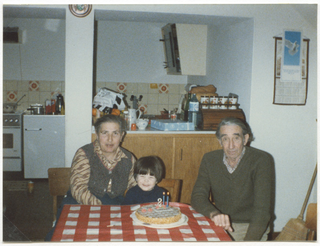 Compleanno di Matthias Gianini con i nonni Agnese e Ugo