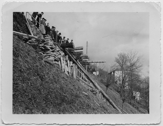 Strada di Treggia dopo la frana del '39