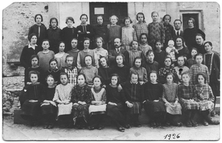 Classe della scuola maggiore femminile di Tesserete