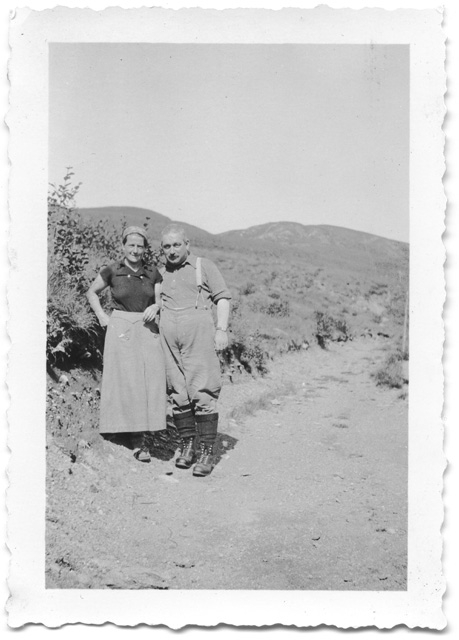 Piero Antonini con una donna alla Moschera