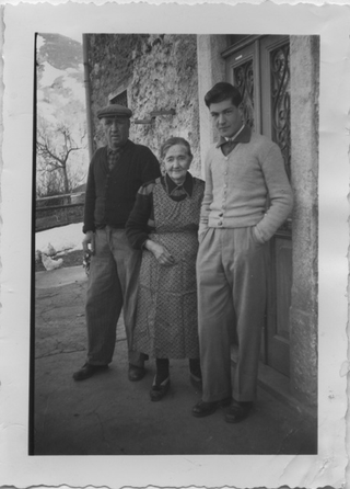 Angelo e Angiolina Gianini con il nipote Renato Lucca