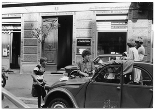 Michele Oggioni e Carlo Anselmini durante le riprese del cortometraggio "I vestiti nuovi dell'imperatore"