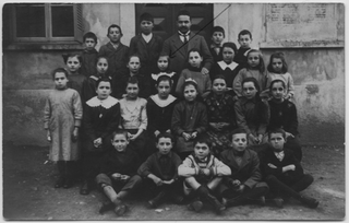 Alunni di Tesserete con il maestro Storni