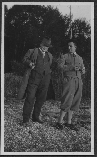 Mario Bernasconi e ? Göbbers sulle rive del lago di Starnberg