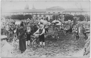 Momento della sfilata durante i mondiali di ciclismo a Zurigo