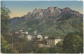 Cartolina dipinta di Sonvico