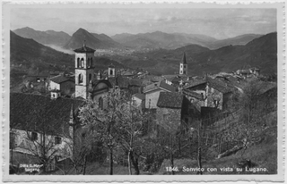 Veduta di Sonvico con il golfo del Ceresio