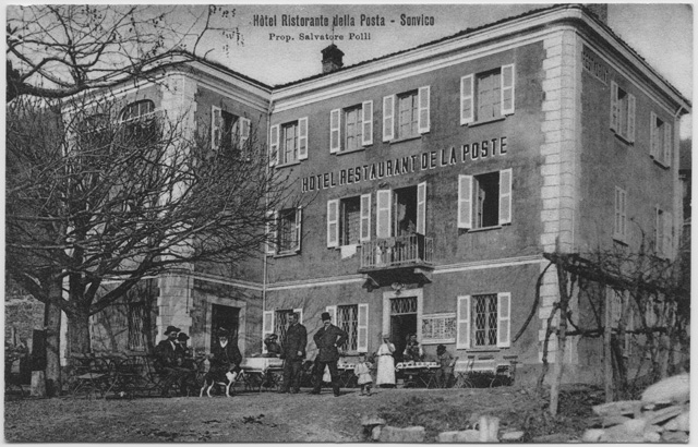 Cartolina dell'Hotel Posta a Sonvico