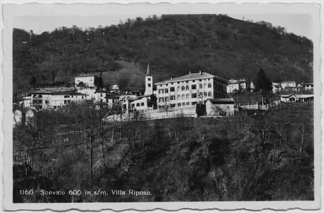 Cartolina di Sonvico con Villa Riposo